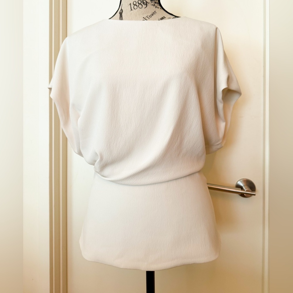 MM Lafleur Nejvi Top with Draped detail in Ivory
